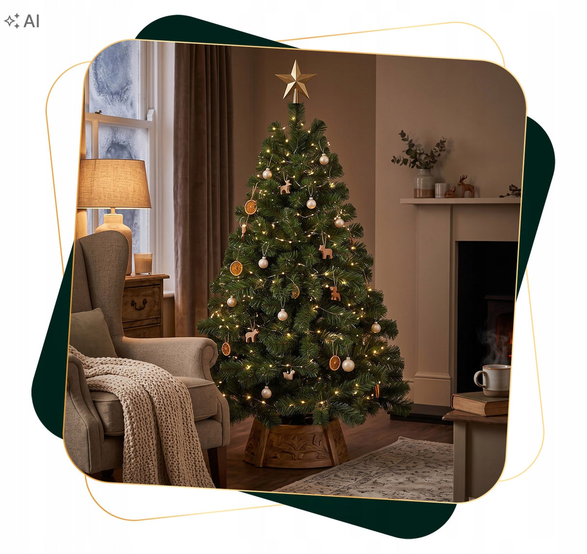CHRISTMAS TREE ARTIFICIAL FIR GREEN DENSE 150cm STAND SPRUCE PINE LIVE FREEBIE Packaging status original