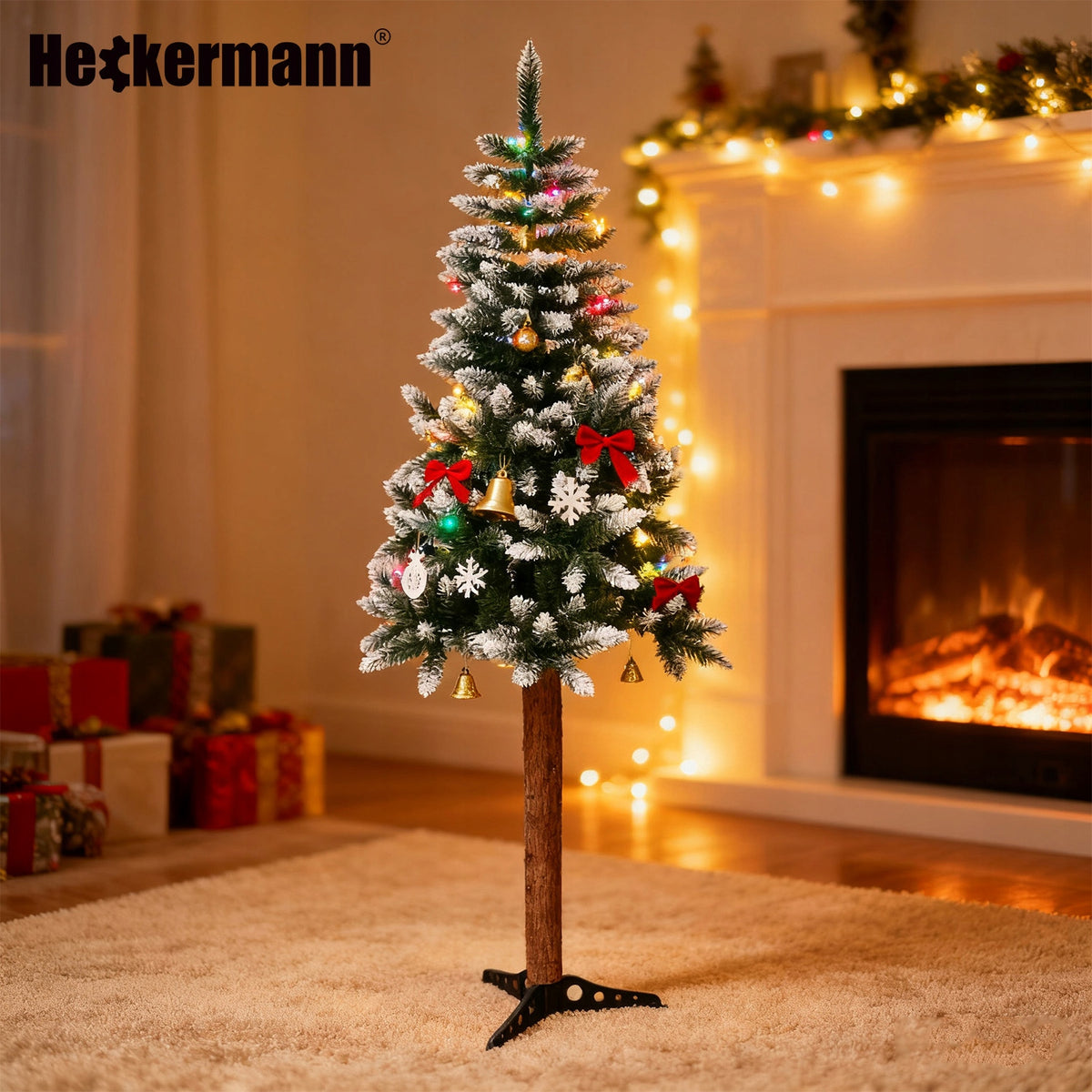 CHRISTMAS TREE ARTIFICIAL PINE ON A DIAMOND TRUNK SNOW-COVERED 180 CM LIKE A LIVING DENSE Manufacturer code CHOINKA NA PNIU 180CM