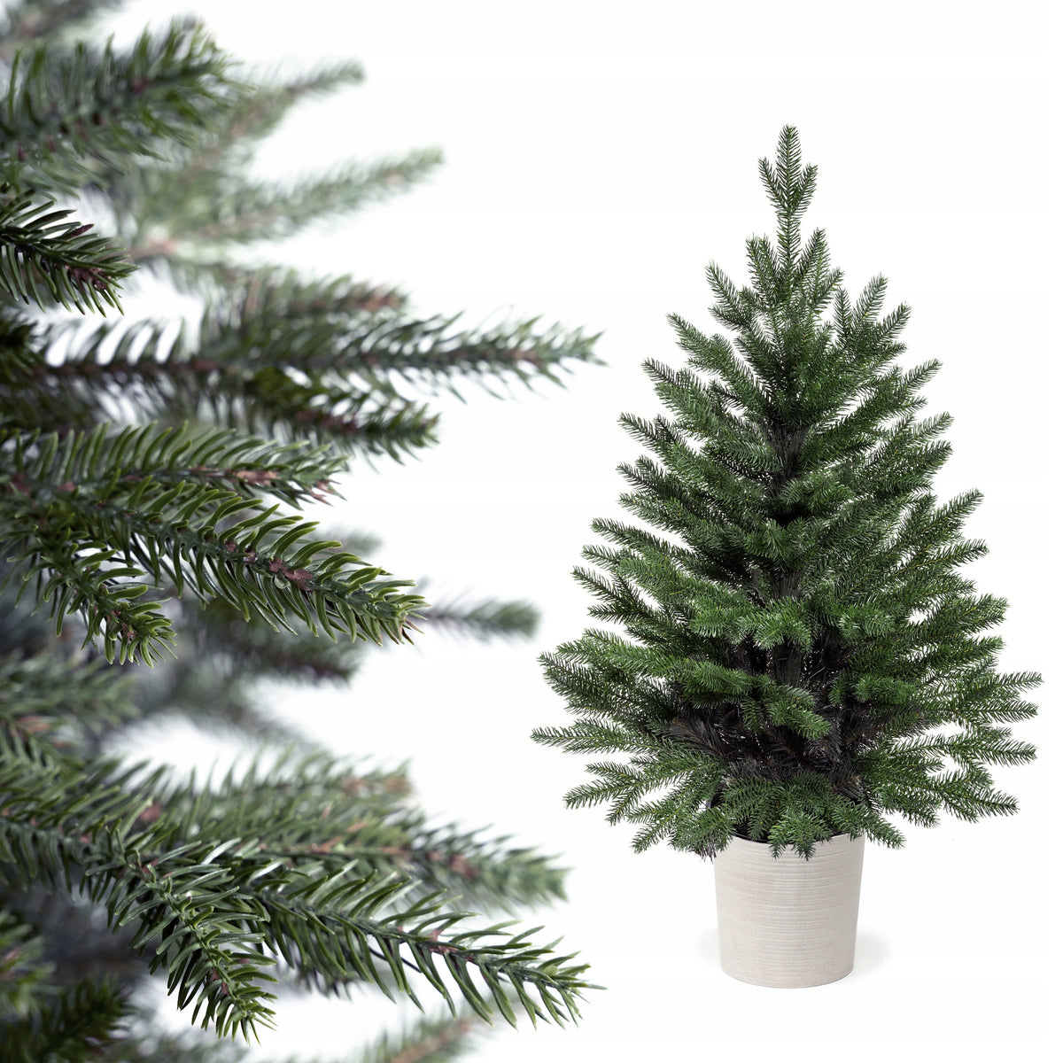 CHRISTMAS TREE ARTIFICIAL RUBBER SPRUCE DARK PE IN A POT 100 cm LIKE ALIVE