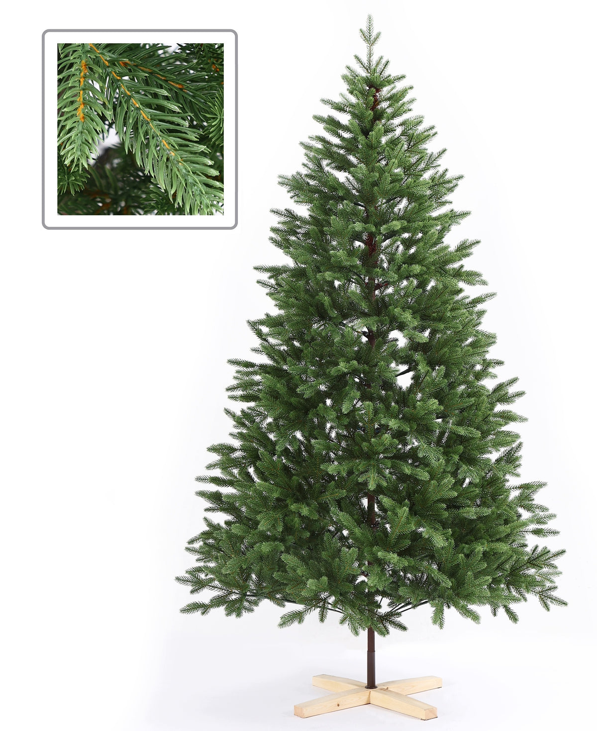 CHRISTMAS TREE ARTIFICIAL SPRUCE NATURAL 210cm PE 100% LIVING PREMIUM GARDENOVE