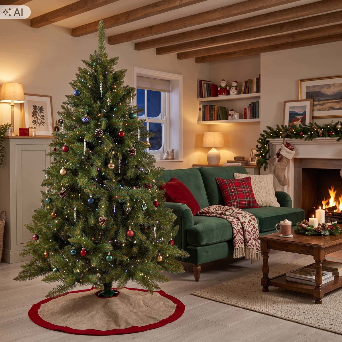 CHRISTMAS TREE ARTIFICIAL SPRUCE SCANDINAVIAN Caucasian DENSE 220cm FREEBIE Packaging status original