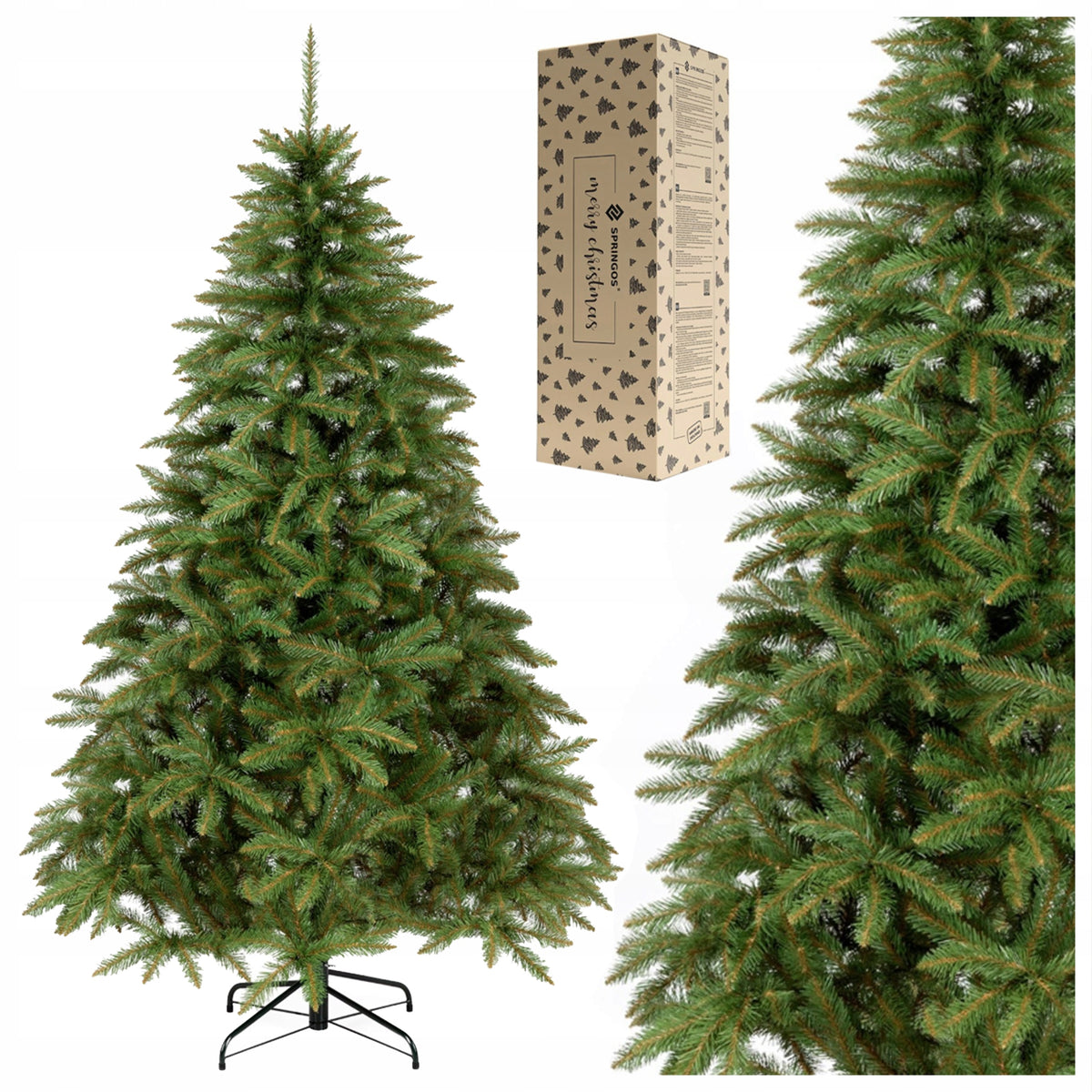 CHRISTMAS TREE ARTIFICIAL SPRUCE SCANDINAVIAN Caucasian Siberian dense 180cm FREEBIE