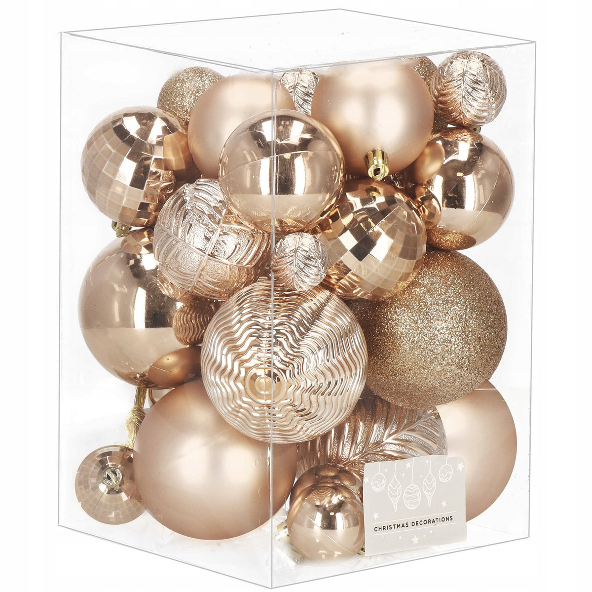 CHRISTMAS TREE BALLS CHRISTMAS TREE CREATE BAUBLE 33PCS SET, UNBREAKABLE PENDANT