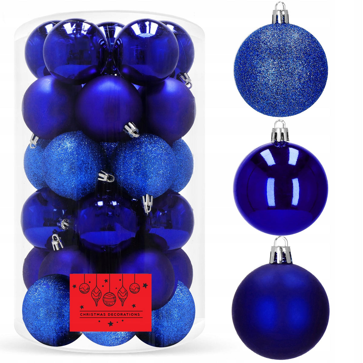 CHRISTMAS TREE BAUBLES SET OF CHRISTMAS TREE BAUBLES 30x CHRISTMAS UNBREAKABLE ORNAMENTS Brand Springos