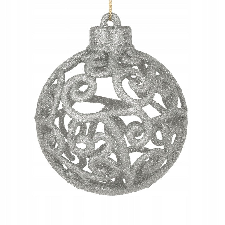CHRISTMAS TREE BAUBLES UNBREAKABLE TIP large set 100pcs silver CHRISTMAS ORNAMENTS Manufacturer code Bombki Ozdoby Zawieszki Świąteczne Choinkowe