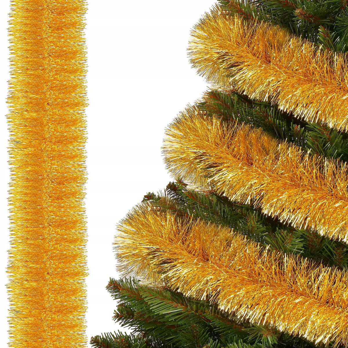 CHRISTMAS TREE CHAIN gold 6m CHRISTMAS GARLAND FOR THE CHRISTMAS TREE XXL thick 10cm