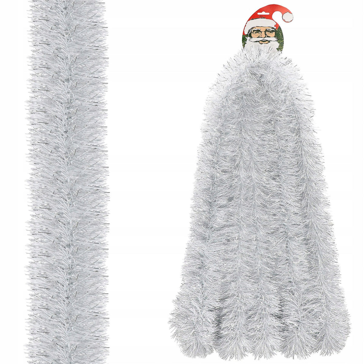 CHRISTMAS TREE CHAIN silver 6m CHRISTMAS GARLAND FOR THE CHRISTMAS TREE XXL thick 7cm Packaging status original