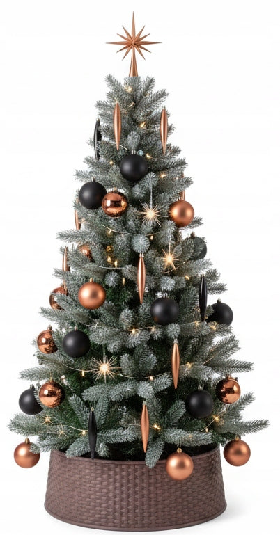 CHRISTMAS TREE COVER FOR STAND CHRISTMAS TREE BASKET FOLDING PLASTIC RATTAN EFFECT EAN (GTIN) 5905799968683