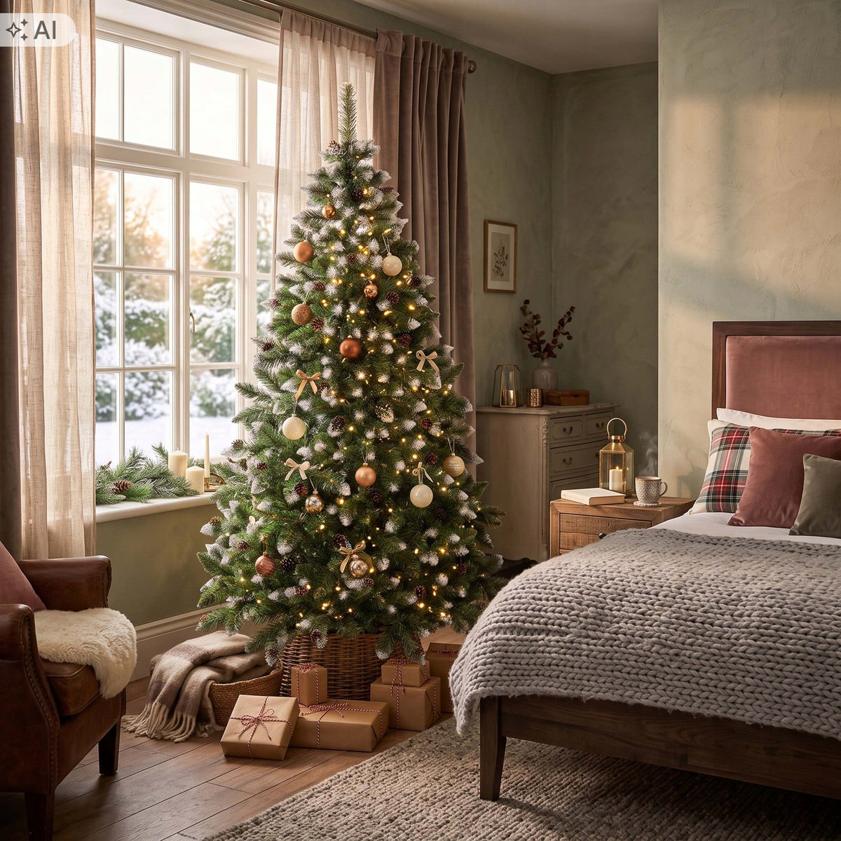 CHRISTMAS TREE DIAMOND PINE SNOWED 200cm dense artificial PREMIUM +FREEBIE Packaging status original