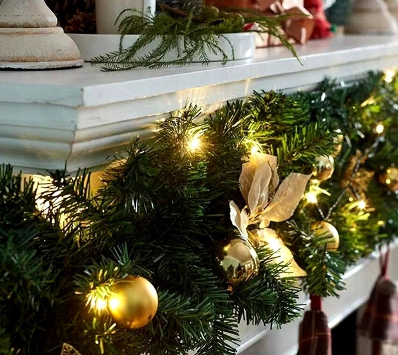 CHRISTMAS TREE GARLAND 220 TWIGS LONG GREEN 270 CM Manufacturer code WSN21