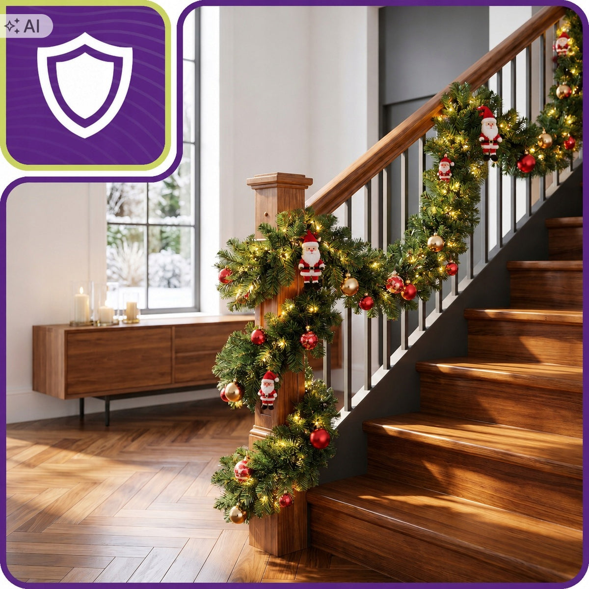 CHRISTMAS TREE GARLAND 280 cm SPRUCE CHAIN ARTIFICIAL DENSE PINE Packaging status original