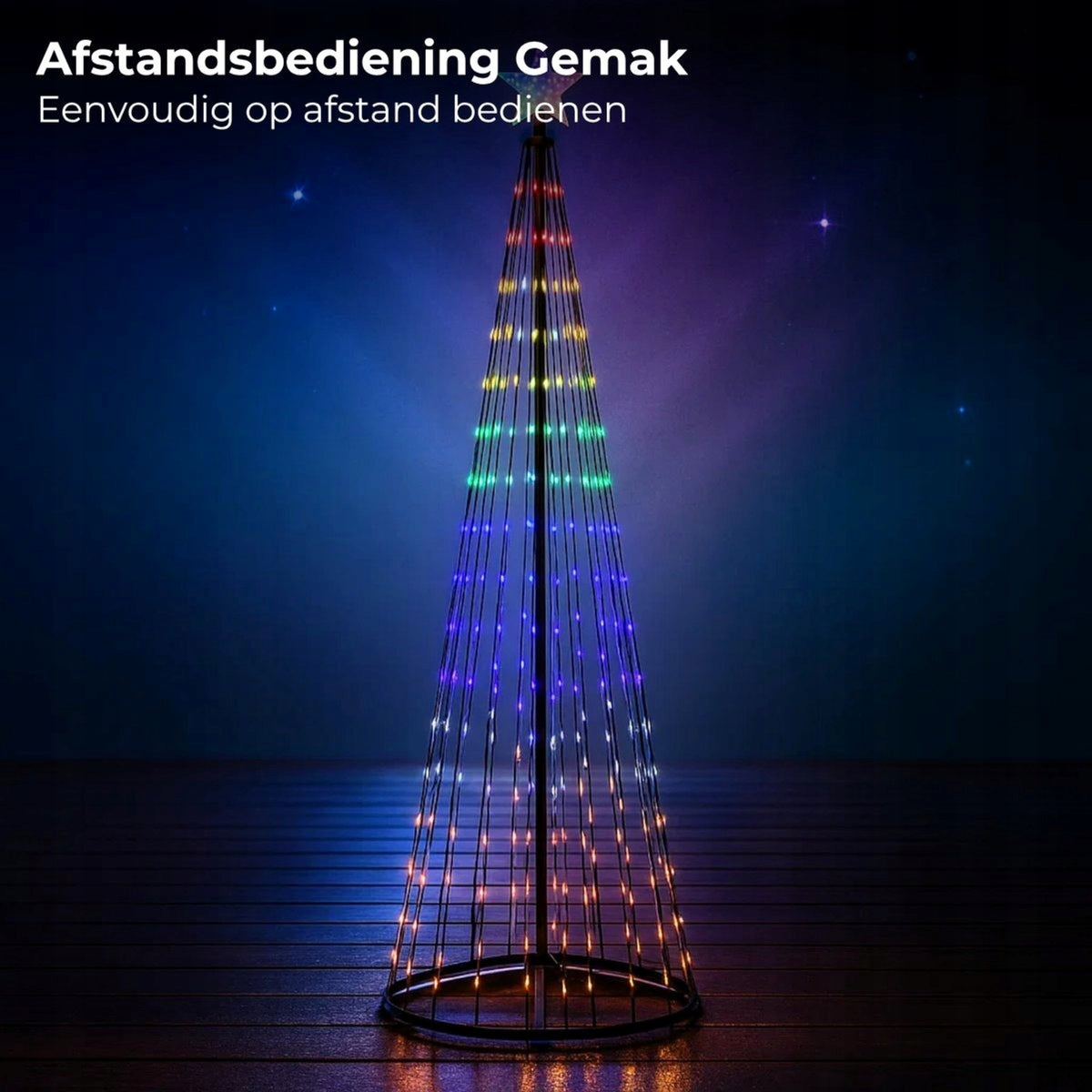 CHRISTMAS TREE LARGE OUTDOOR XL 230 cm 370 LED TIMER KEMA GARDEN MULTICOLOR Manufacturer code 65334