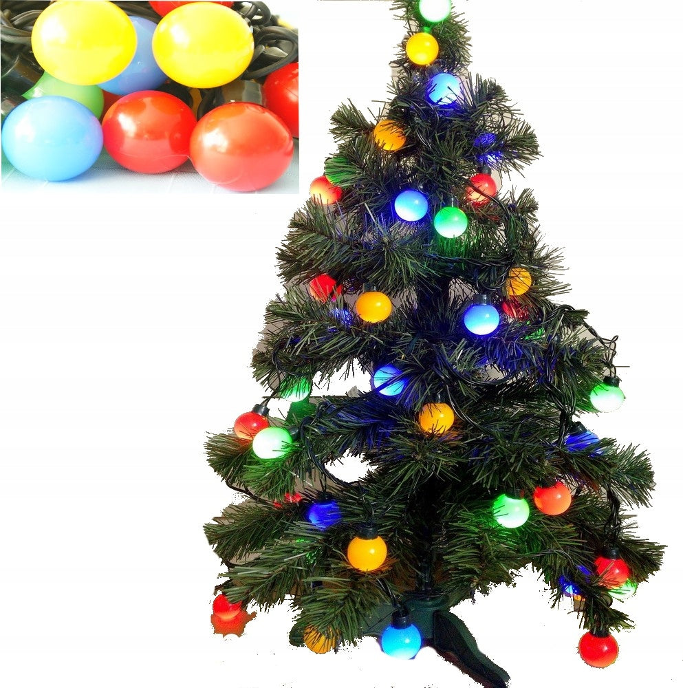 CHRISTMAS TREE LIGHTS BALLS LARGE 10 led lanterns baubles with combining colorful 5 cm Packaging status original