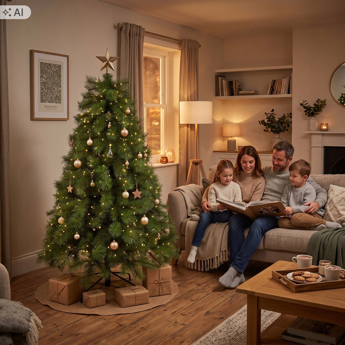 CHRISTMAS TREE PREMIUM PINE NORDIC GREEN 180cm FIR SPRUCE ARTIFICIAL + FREEBIE Packaging status original