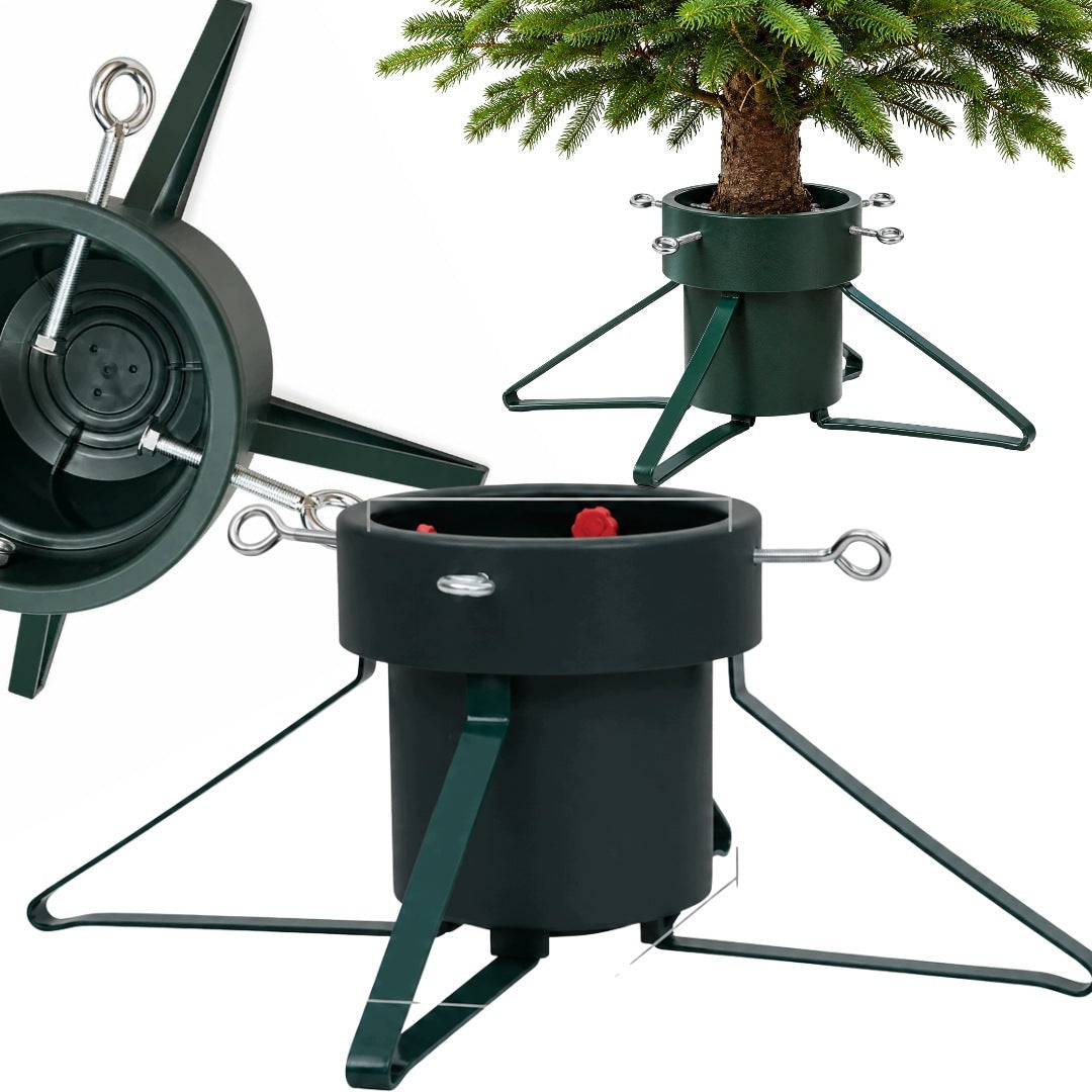 CHRISTMAS TREE STAND LIVE 210 CM METAL STABLE GREEN WATER CONTAINER Packaging status original