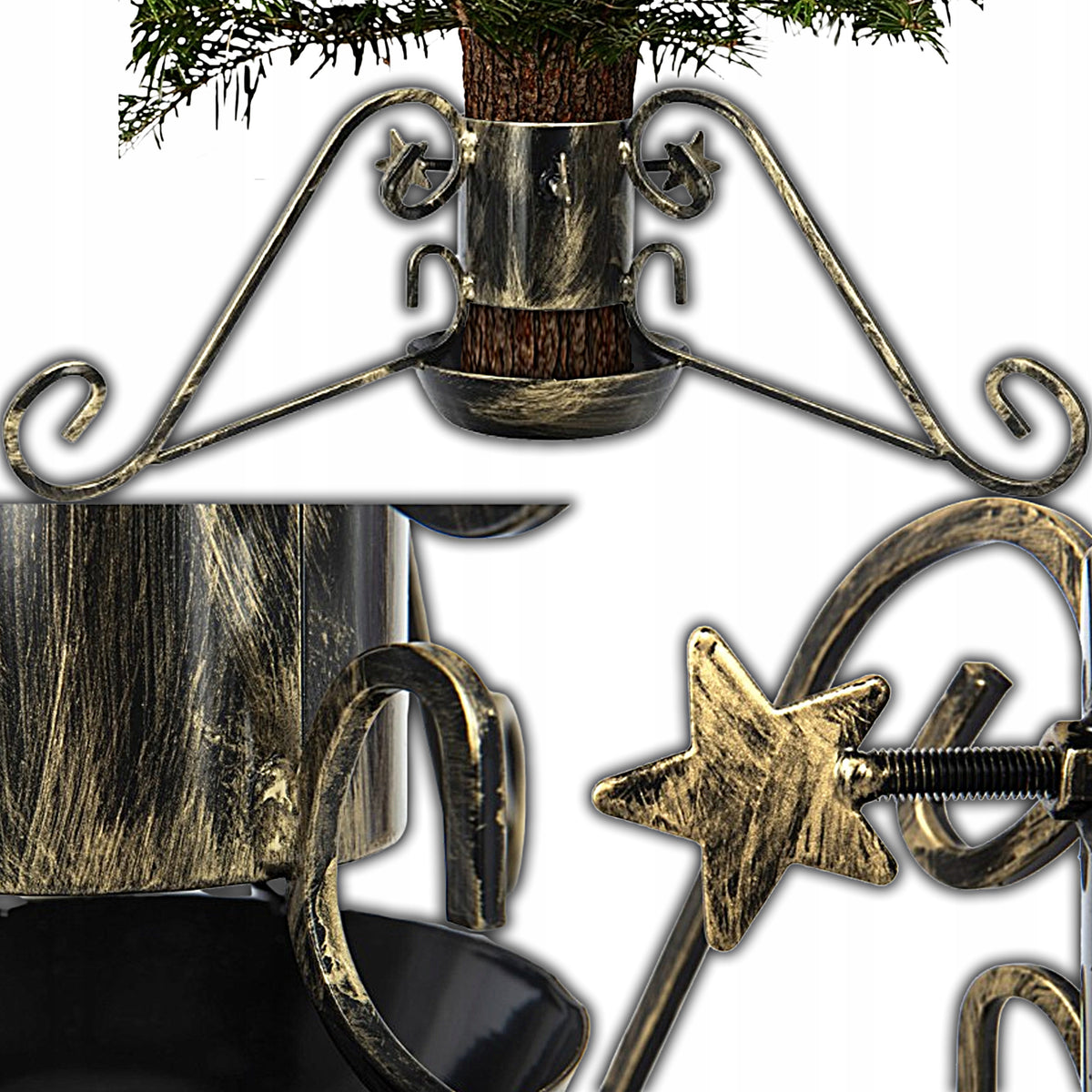 CHRISTMAS TREE STAND STABLE THICK STEEL UNDER THE CHRISTMAS TREE LARGE WITH BOWL STRONG