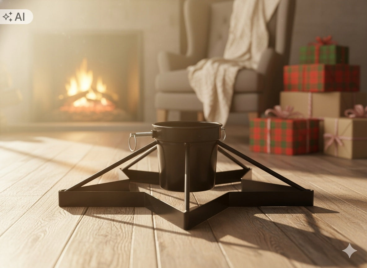 CHRISTMAS TREE STAND STAR 3,5-12 CM ADJUSTABLE AND WATER CONTAINER