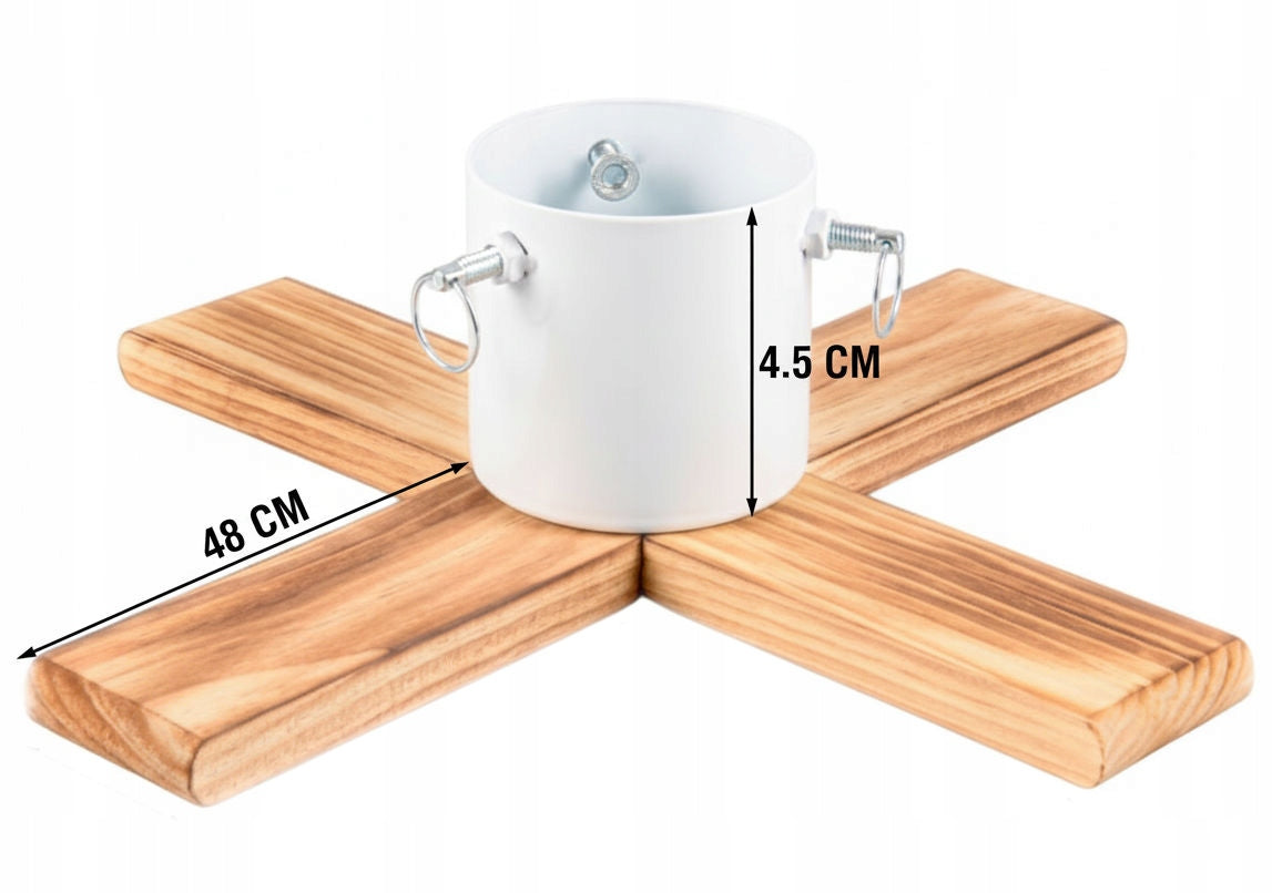 CHRISTMAS TREE STAND WOODEN METAL WHITE STAND UP TO 2,3M COIL EAN (GTIN) 4255787503930