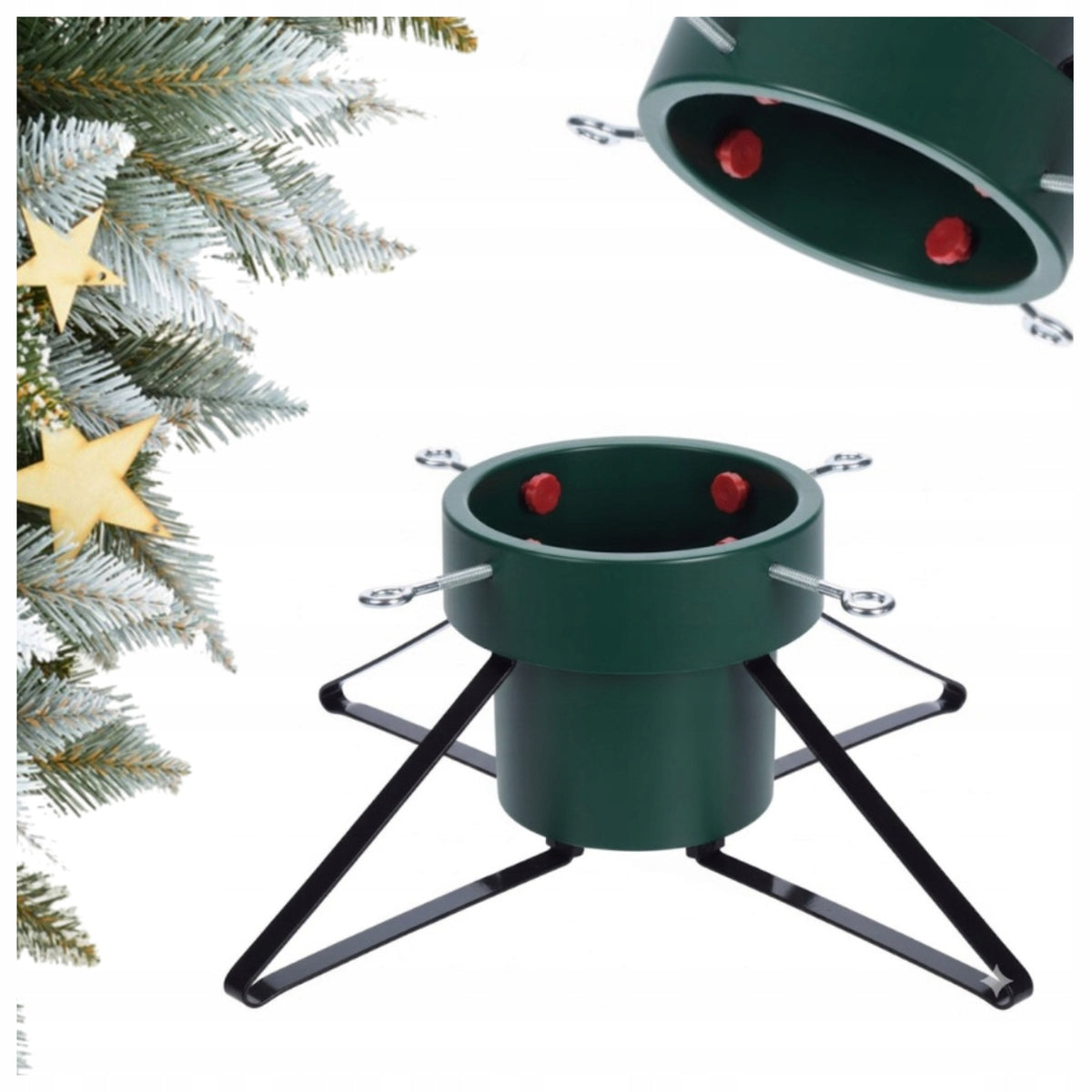 CHRISTMAS TREE Stand 1,8 L Green Large CHRISTMAS TREE Stable for Metal Tree