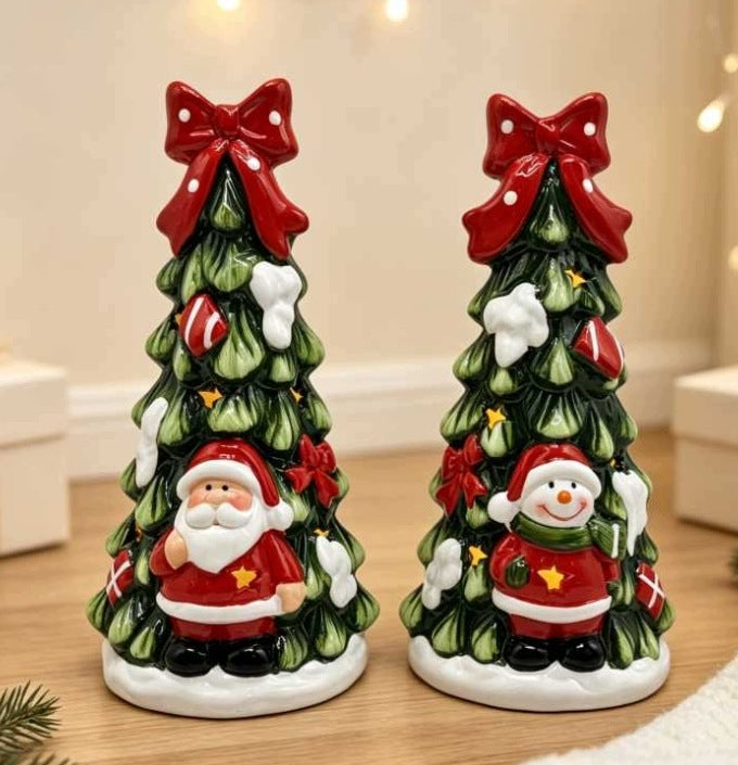 CHRISTMAS TREE WITH SANTA CLAUS DECORATIVE FIGURINE CHRISTMAS 20 CM Brand 100