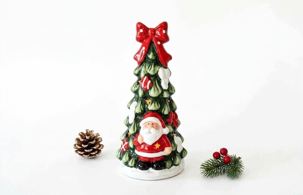 CHRISTMAS TREE WITH SANTA CLAUS DECORATIVE FIGURINE CHRISTMAS 20 CM Packaging status original