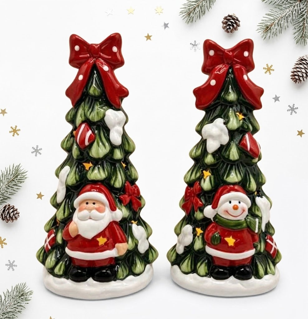 CHRISTMAS TREE WITH SANTA CLAUS DECORATIVE FIGURINE CHRISTMAS 20 CM