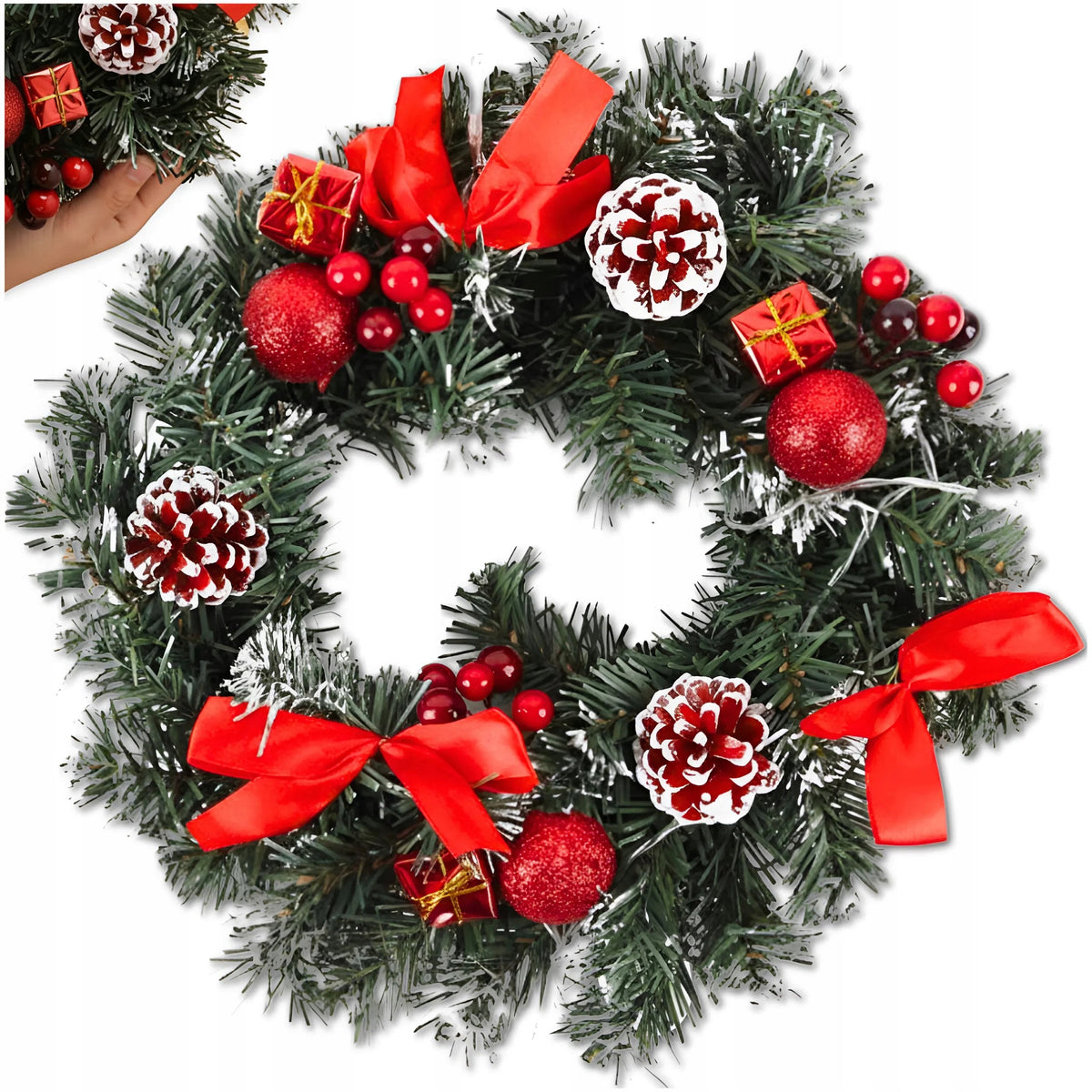 CHRISTMAS WREATH DECORATIVE DOOR DECORATION WREATH FOR CHRISTMAS 30CM