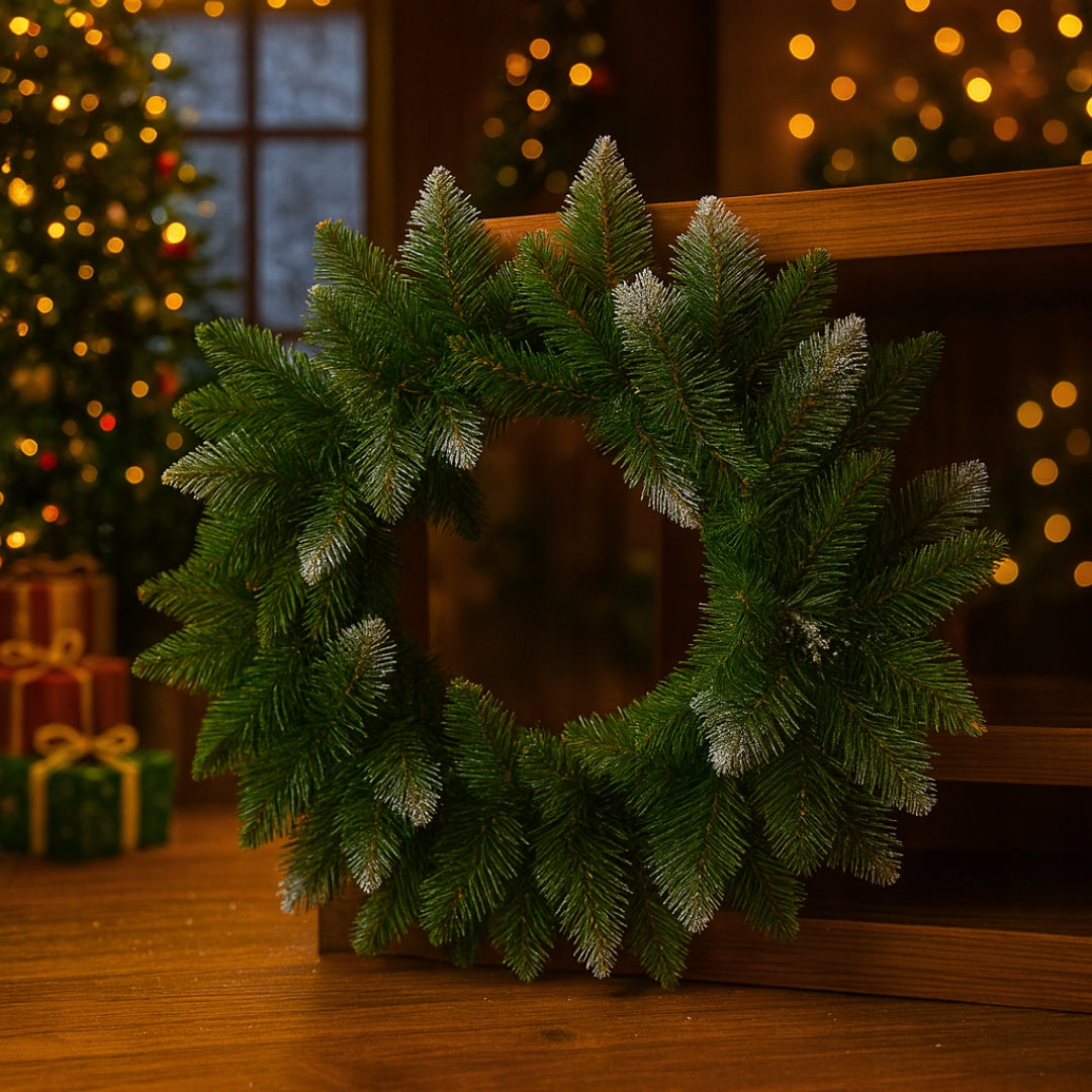 CHRISTMAS WREATH DENSE CHRISTMAS DECORATION FOR DOOR TABLE WREATH GREEN 65 Manufacturer code WIENIEC BOŻONARODZENIOWY zielony sztuczny