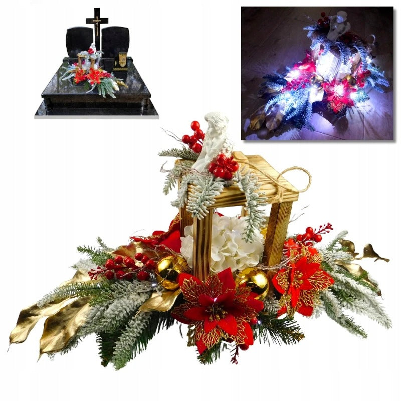 CHRISTMAS WREATH FOR CEMETERY 80 CM CHRISTMAS STAR OF BETHLEHEM XL