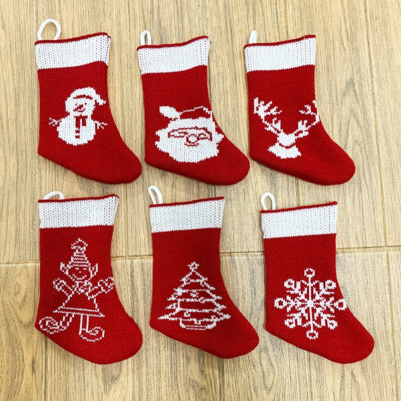 CHRISTMAS socks for gifts fireplace 6 pcs 20cm