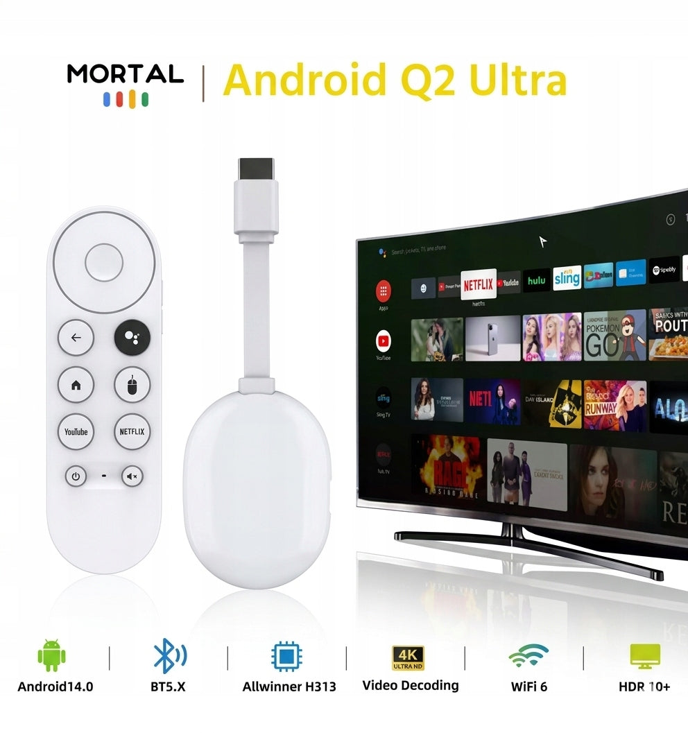 CHROMECAST PLAYER GOOGLE ANDROID SMART TV BOX HDMI Wi-Fi 2/16GB Packaging status original