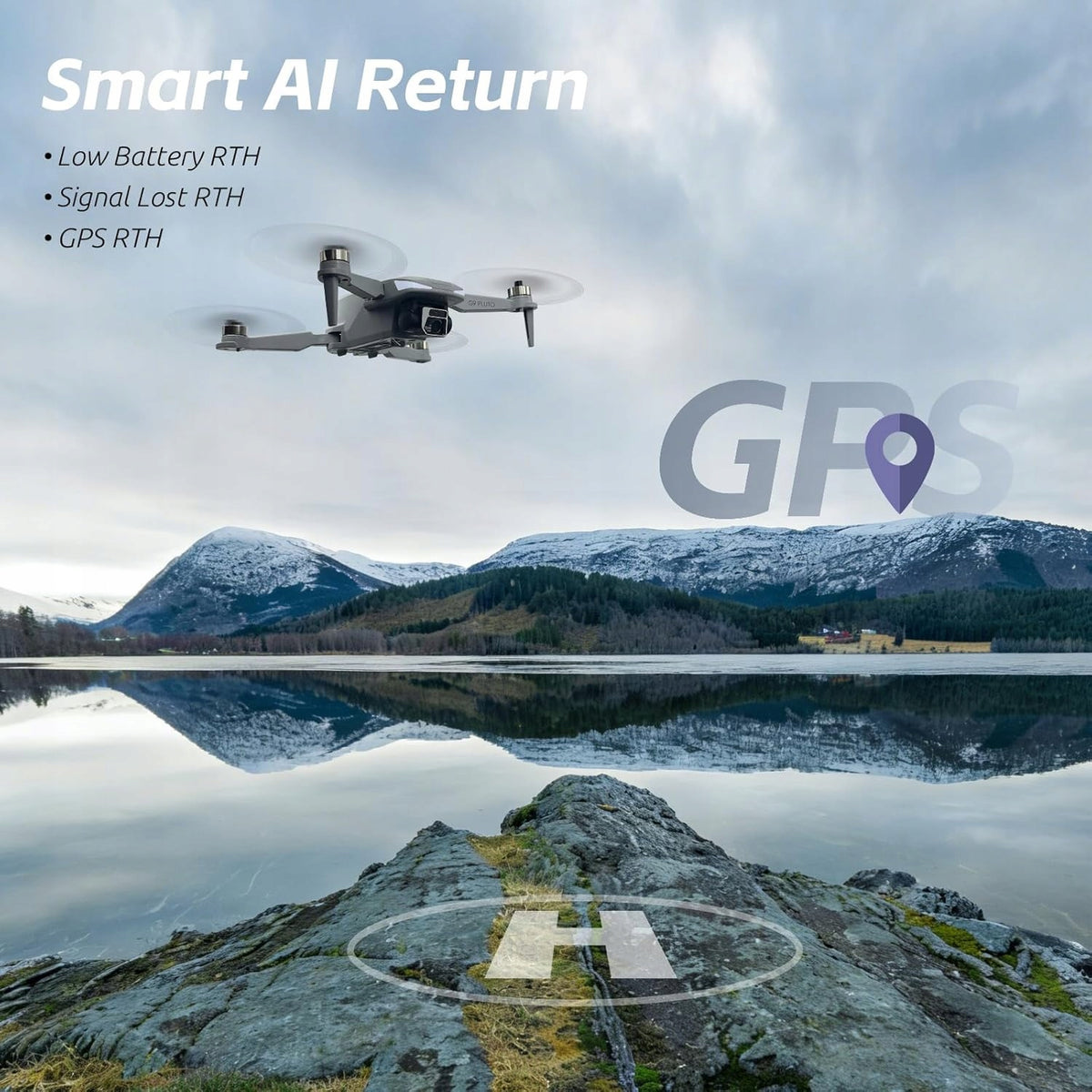 CHUBORY GPS Drone with 4K EIS RC Screen 4,5'' 3 Batteries 90 min <249 g Packaging status original