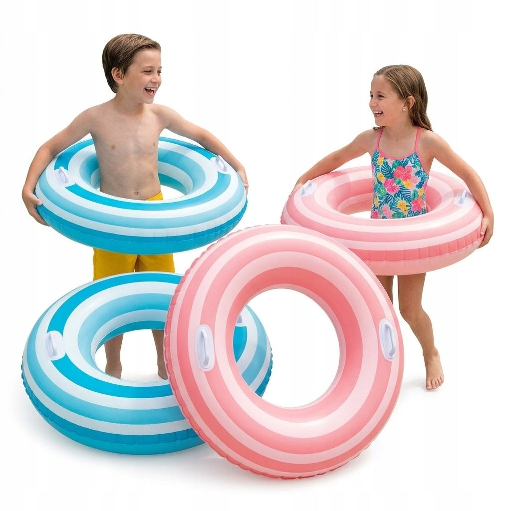 CIRCLE INFLATABLE WHEEL FOR SWIMMING POOL BEACH STRIPED PATTERN 91 CM INTEX