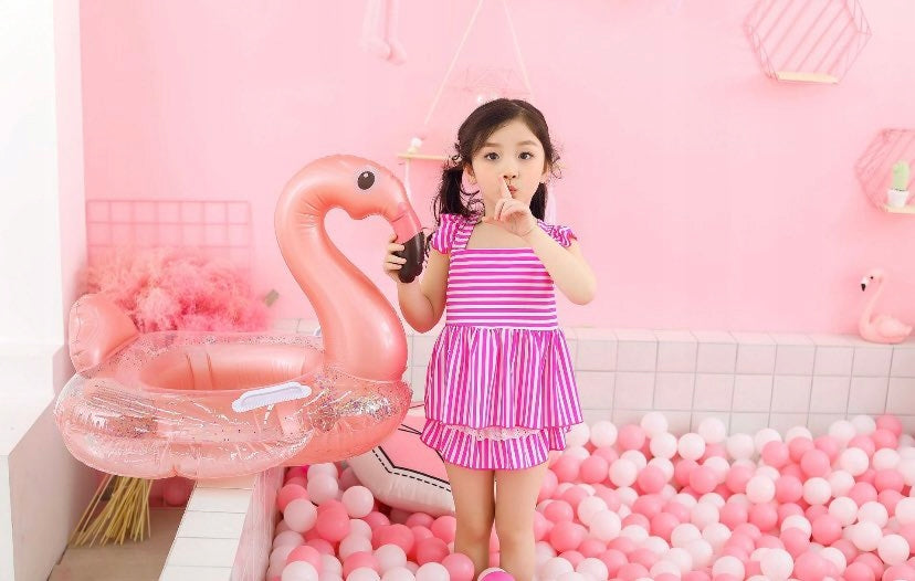 CIRCLE MATTRESS INFLATABLE FLAMINGO XXL ROSE GOLOD WITH SEAT POOL BEACH Packaging status original
