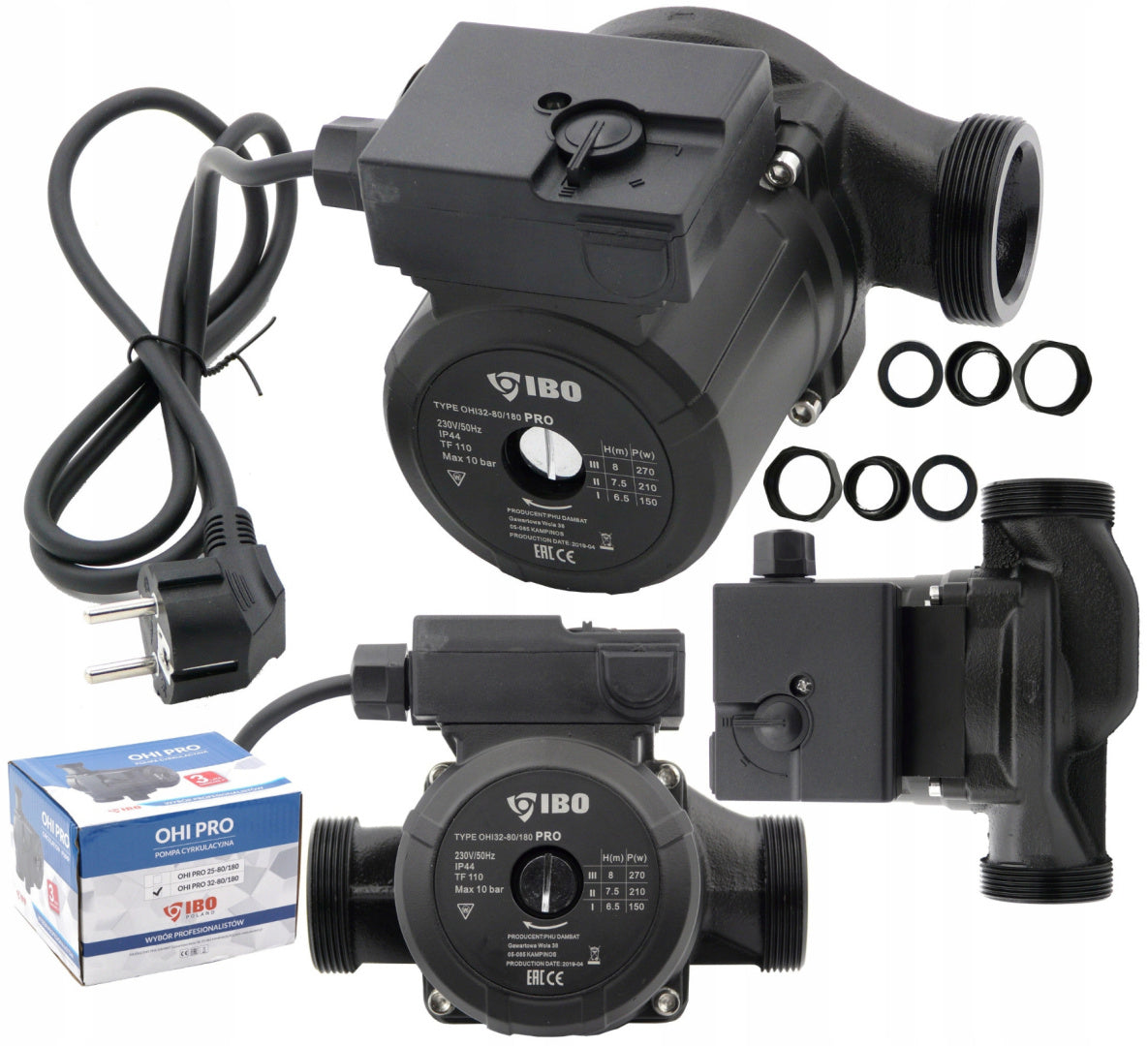 CIRCULATING PUMP OHI 32-80/180 PRO + SCREWS