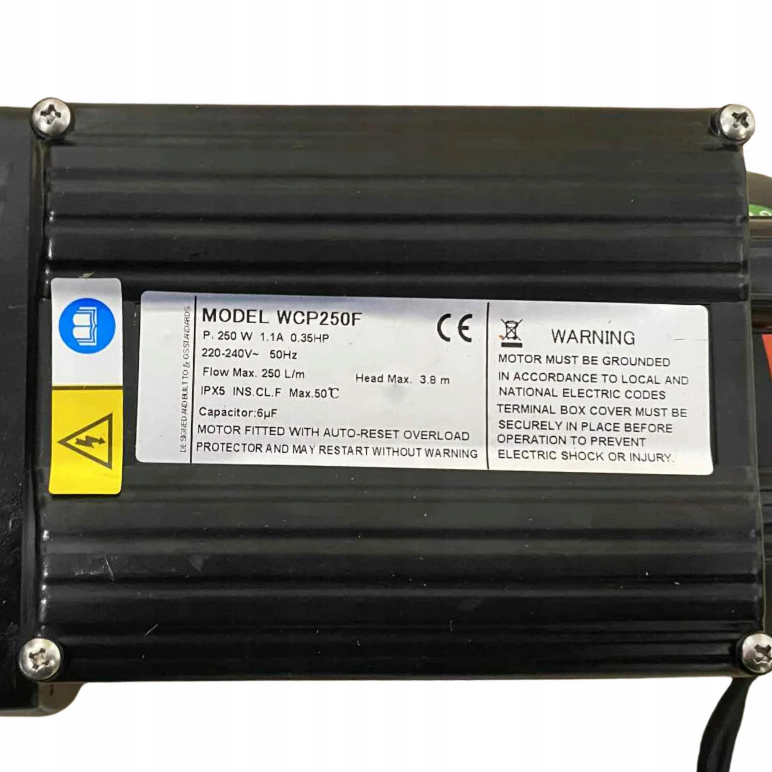 CIRCULATION WATER PUMP WCP250F 250W FOR FILTER TUB HEATER Manufacturer code WTC50M