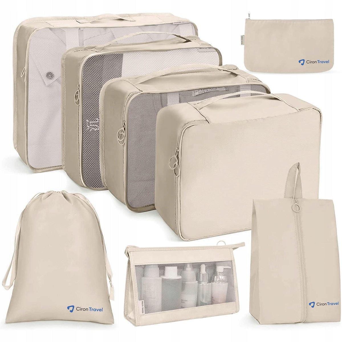 CIRON TRAVEL ORGANIZER SET for backpack case 8 el. Beige Manufacturer code RT-OD-004