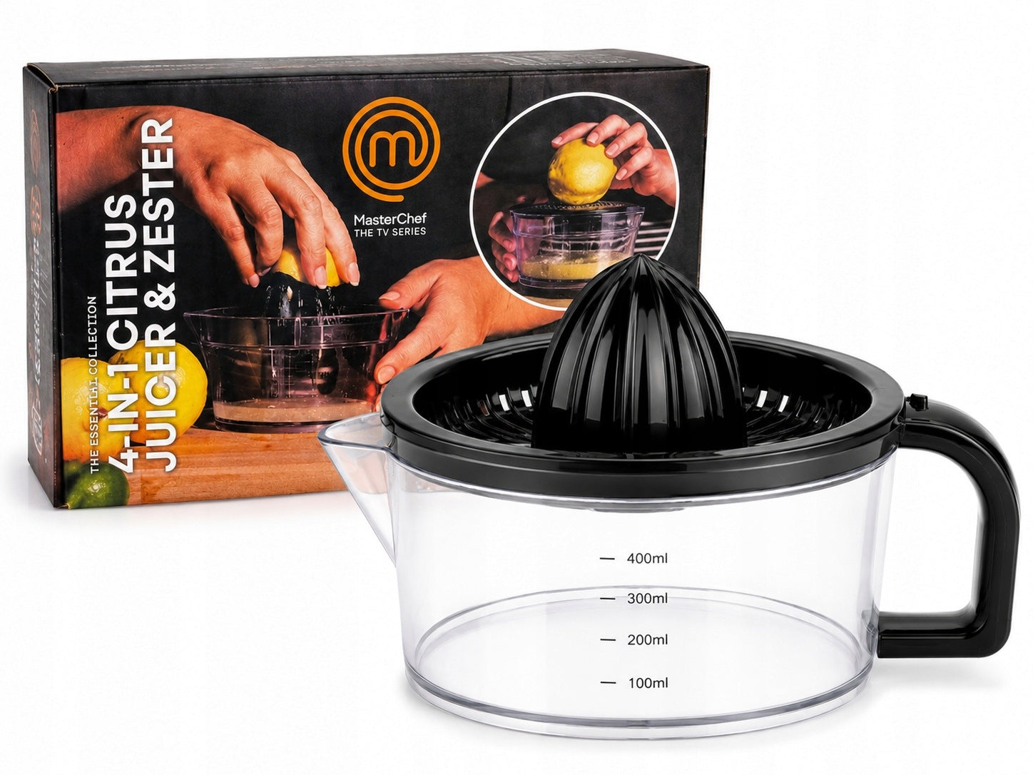 CITRUS JUICER 4IN1 GRATER CONTAINER WITH MEASURE 400ML MANUAL Manufacturer code 8721098348479