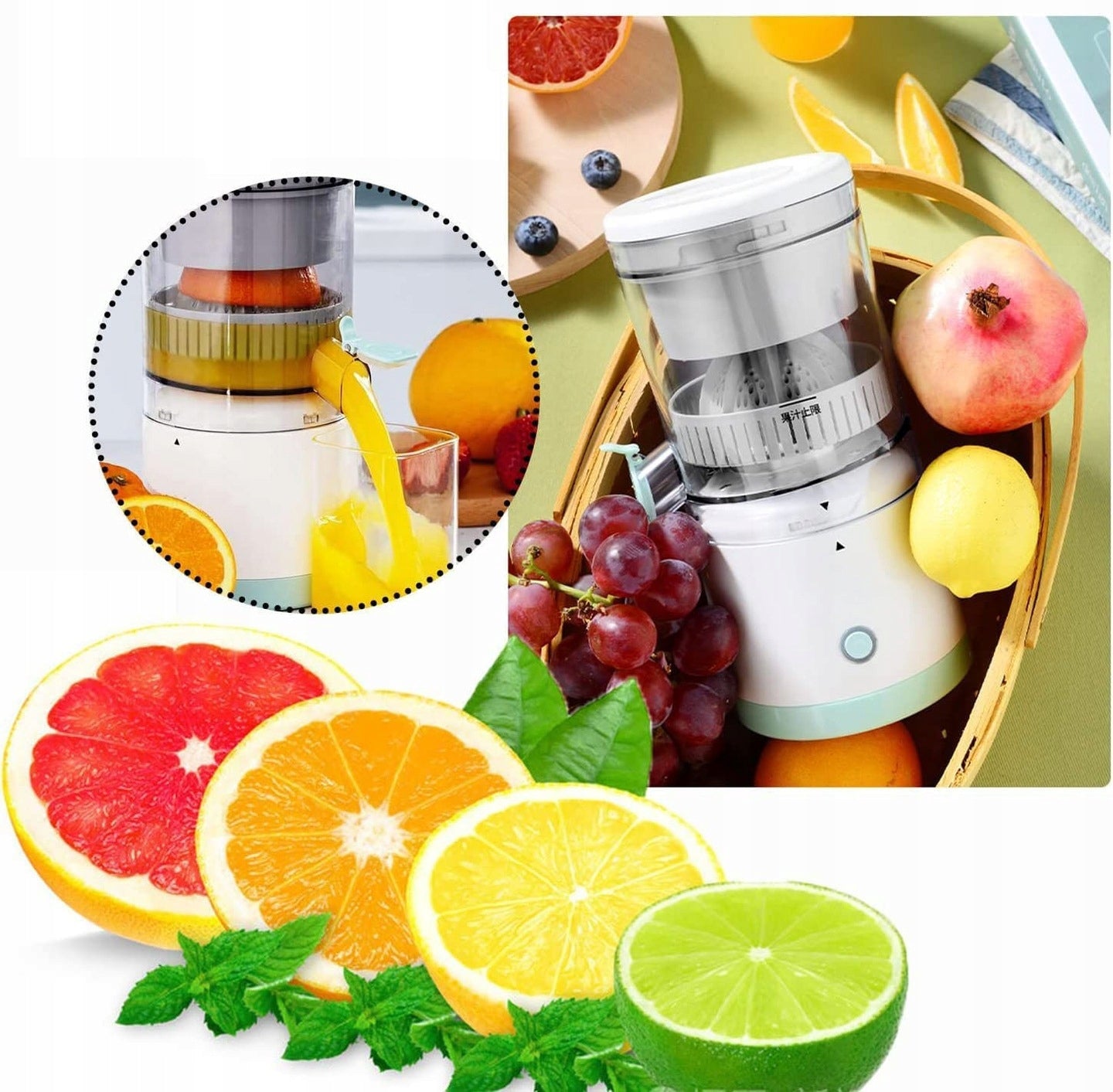 CITRUS JUICER ROTARY WIRELESS LEMON ORANGE JUICER Power rating 45 W