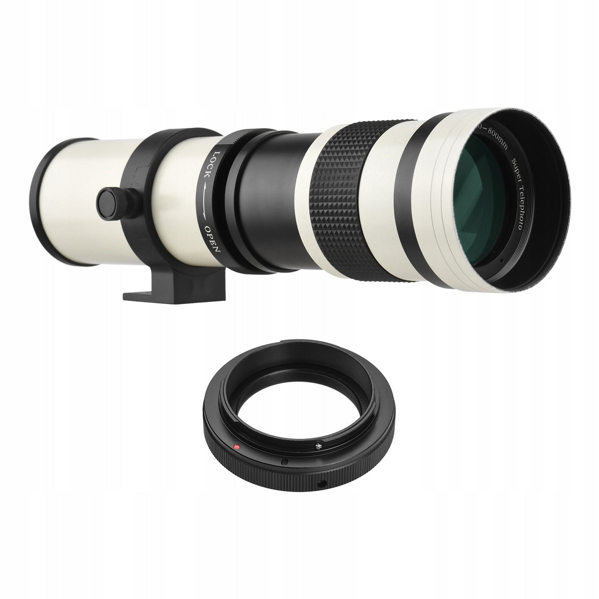 CL015 Camera Super Telephoto Lens + T-Mount Adapter Zestaw do Canon Biały Packaging status original