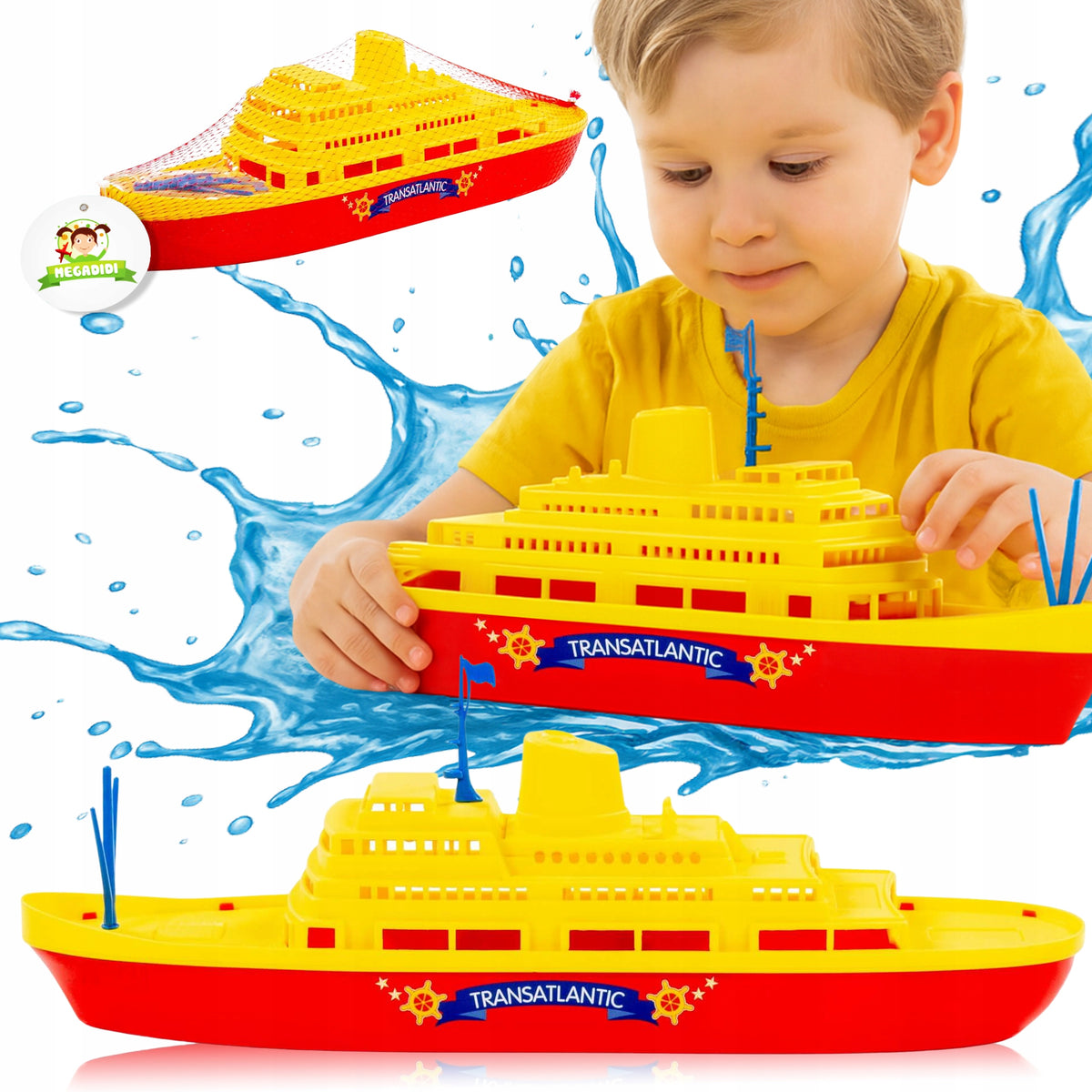 CLASSIC toy SHIP large FERRY FOR BATHING WATER SWIMMING POOL FOR BEACH 48 cm EAN (GTIN) 5905679469224
