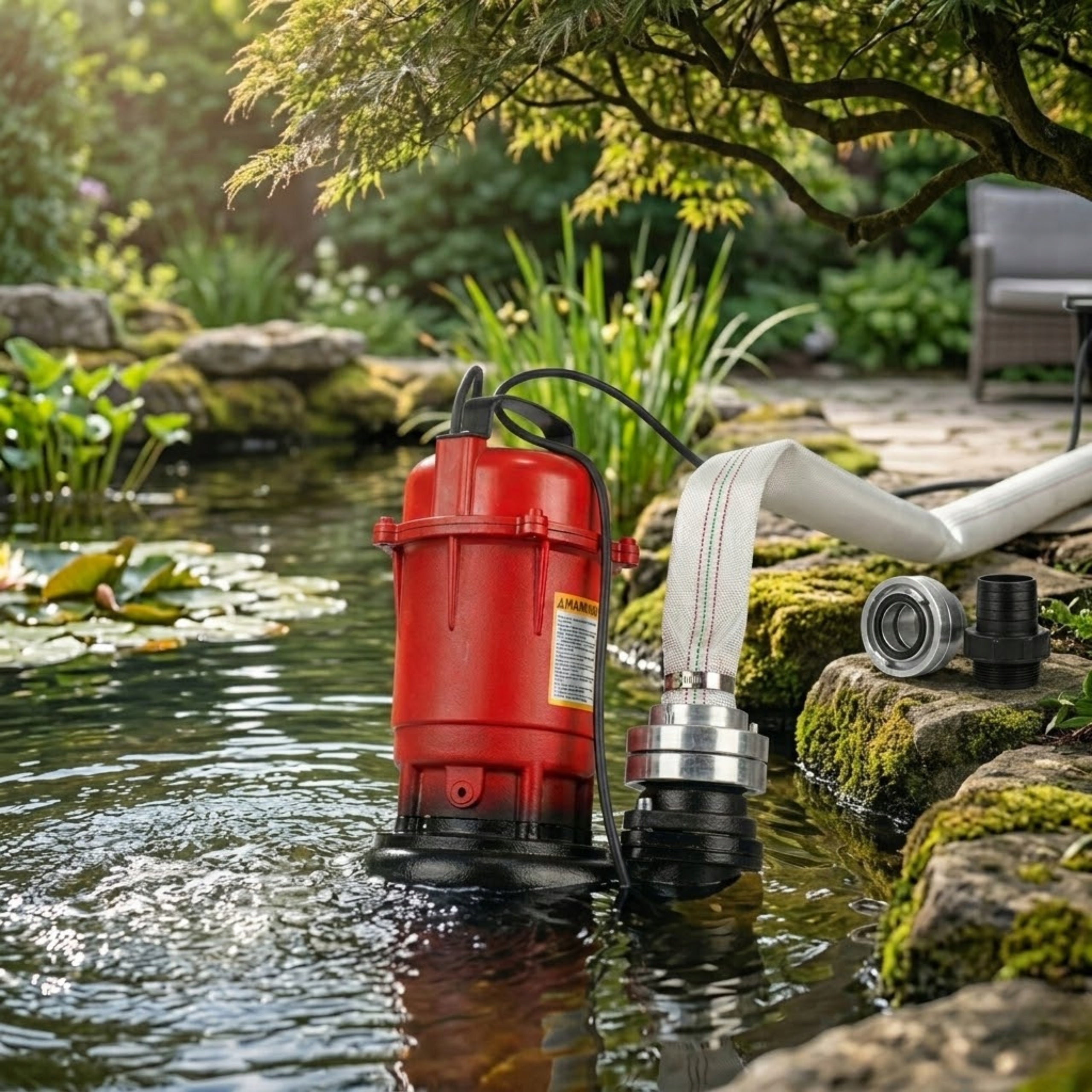 CLEAN DIRTY WATER PUMP SEPTIC TANK WITH SHREDDER + FIRE HOSE 20m Manufacturer no brand