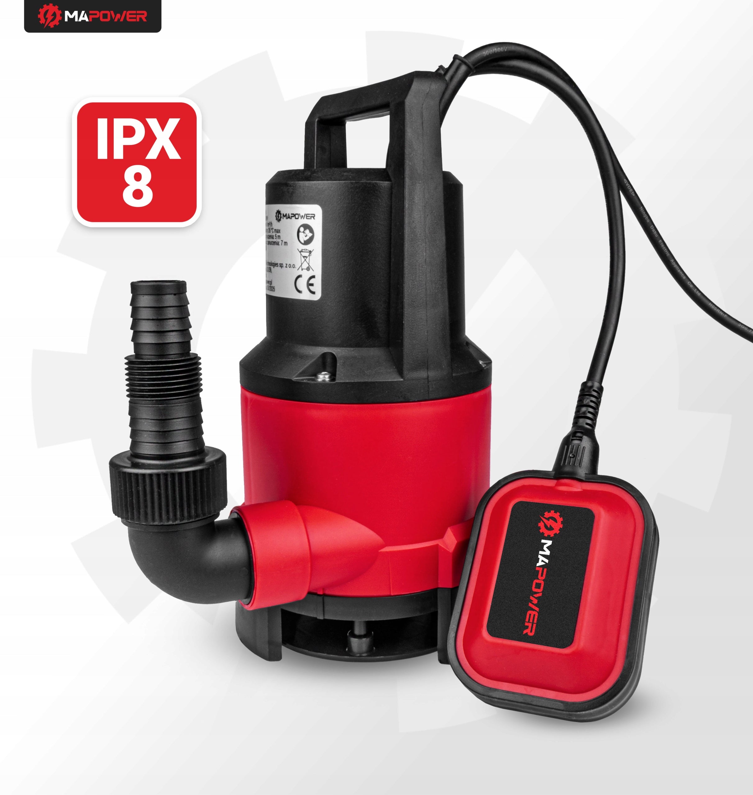 CLEAN WATER PUMP DIRTY POOL SUBMERSIBLE FLOAT 400W STRONG MAPOWER Manufacturer code MPWP04 pompa do wody glebinowa