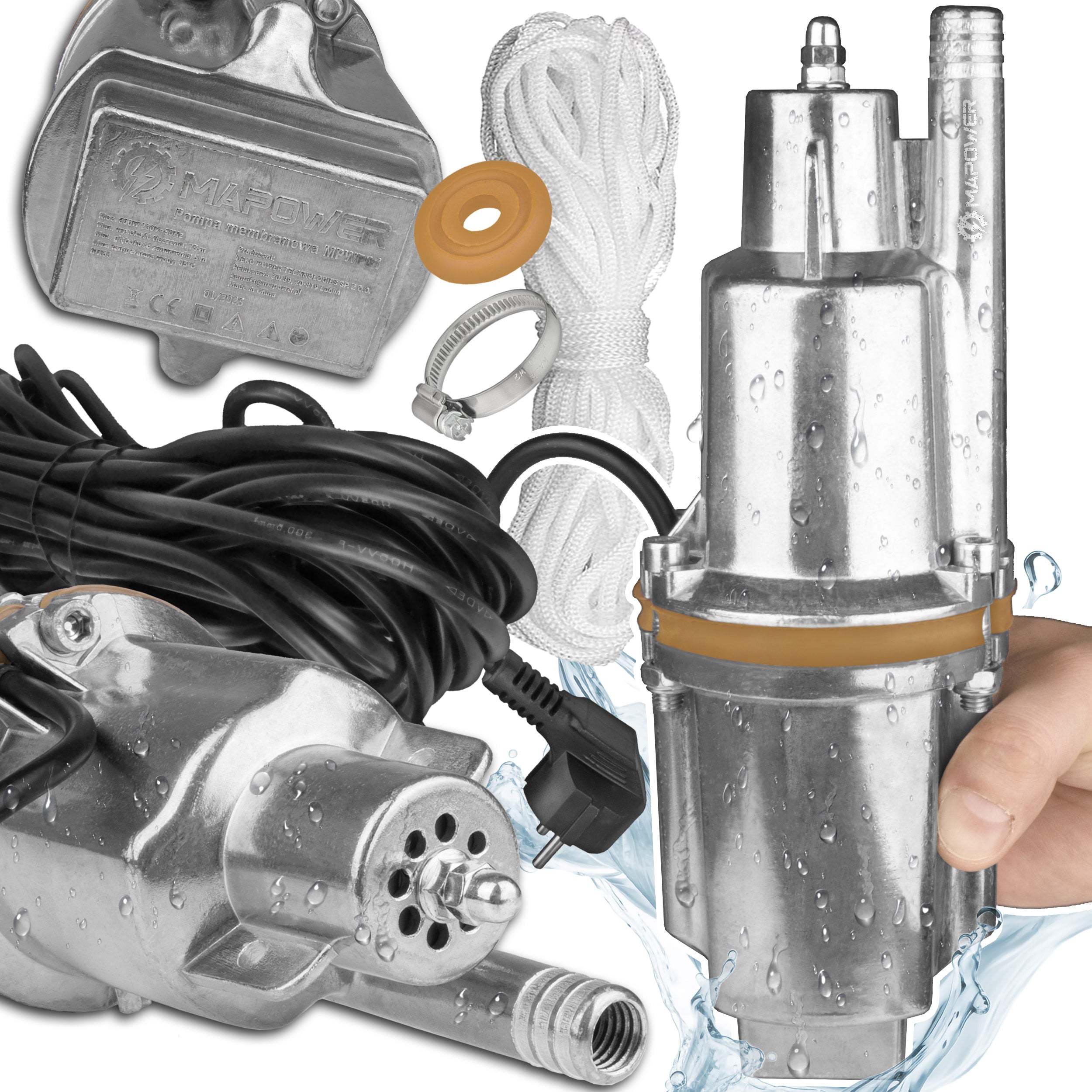 CLEAN WATER PUMP SUBMERSIBLE RUSSIAN DIAPHRAGM DIVER 600W