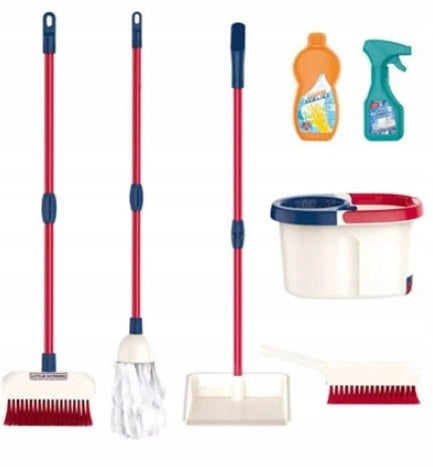 CLEANING KIT BUCKET MOP BRUSH SWEEPER Batteries included no