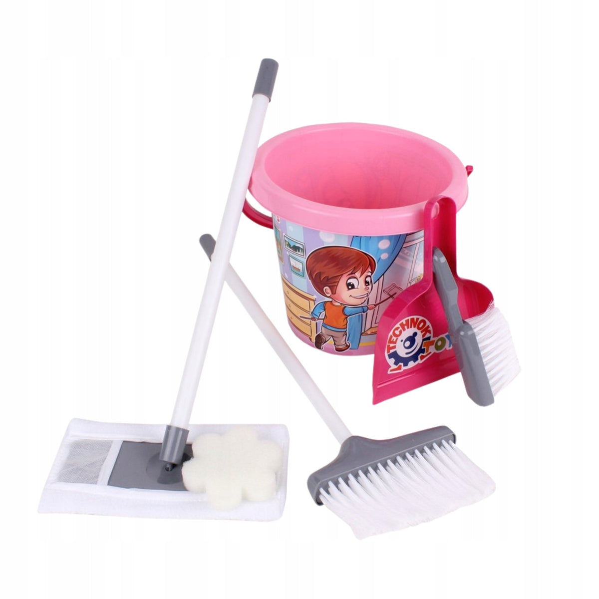 CLEANING KIT FOR CHILDREN TROLLEY MOP ACCESSORIES TOY TECHNOK 6429 Kid's age 3+ years