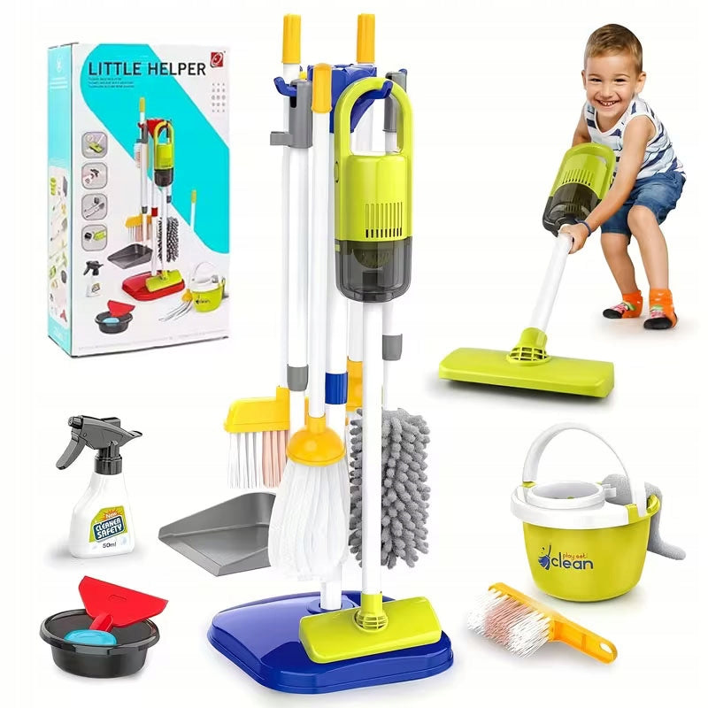 CLEANING KIT FOR CHILDREN VACUUM CLEANER GARBAGE BUCKET MOP AKCESORIA XL