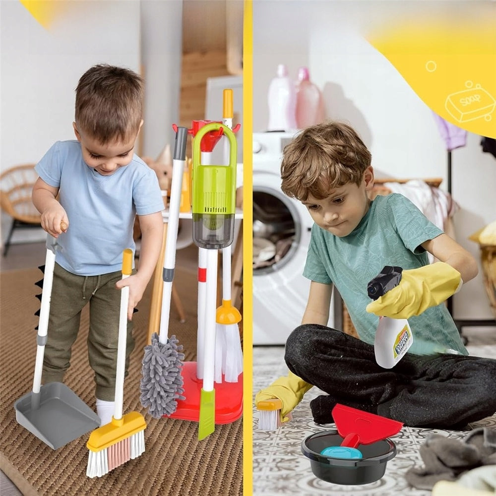 CLEANING KIT FOR CHILDREN VACUUM CLEANER MOP BROOM ACCESSORIES TOY Brand no brand