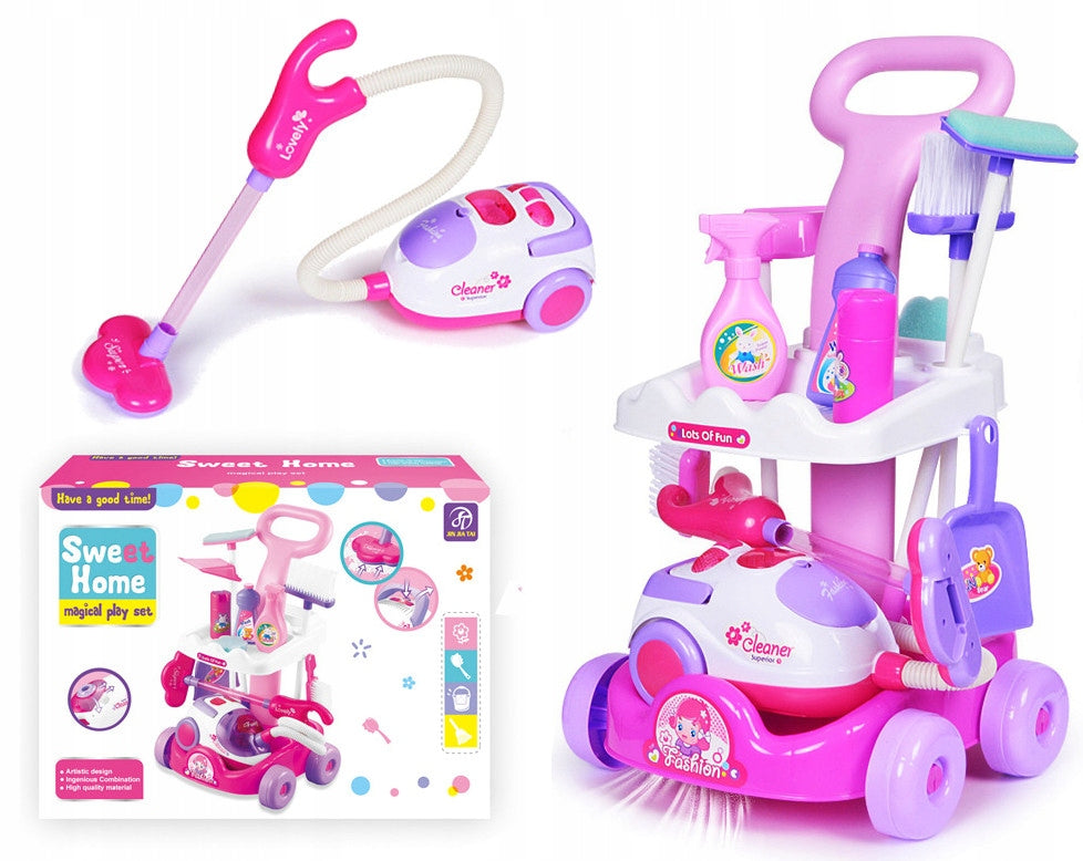 CLEANING KIT FOR KIDS VACUUM CLEANER PULLS TROLLEY MOP BROOM SPRAY Manufacturer code Z09