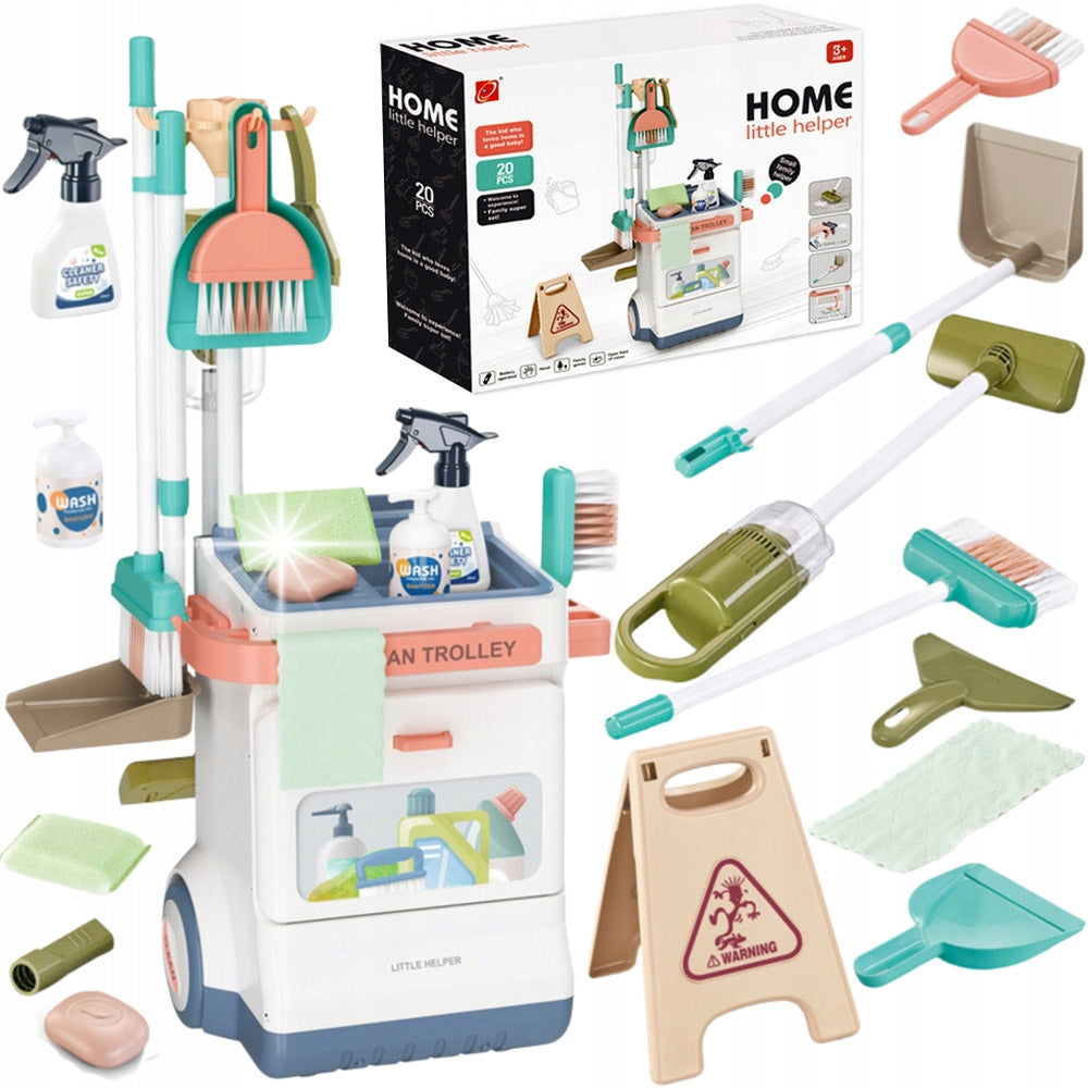 CLEANING KIT VACUUM CLEANER FOR BATTERIES AND STROLLER TOY FOR CHILDREN - 20el